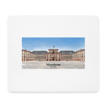 Barockschloss Mannheim Aquarell - Mousepad (Querformat) - Weiß - Vorne