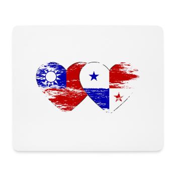 Taïwan Drapeau panaméen utilisé - Tapis de souris (format paysage) - blanc - Devant