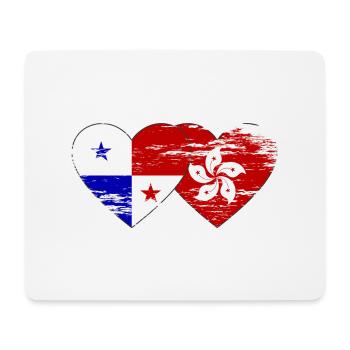 Panama Hong Kong Flagge used - Mousepad (Querformat) - Weiß - Vorne