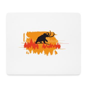 mammut im wald - Mousepad (Querformat) - Weiß - Vorne