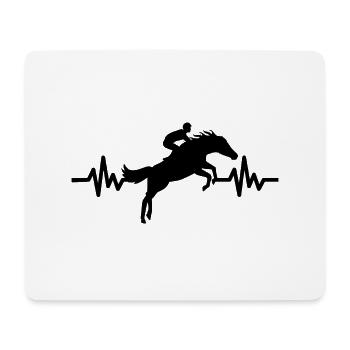 Heartbeat Horse - Stallion Mare Ross Equestrian - Tapis de souris (format paysage) - blanc - Devant