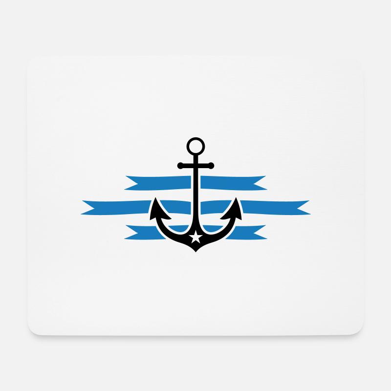 anker - Mousepad (Querformat) - Weiß