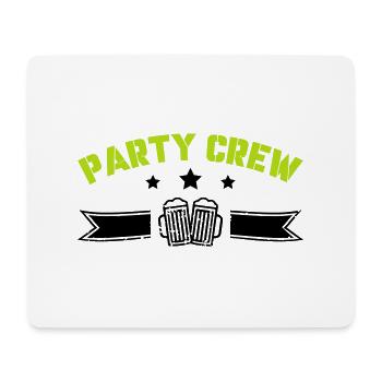 party crew - Mousepad (Querformat) - Weiß - Vorne