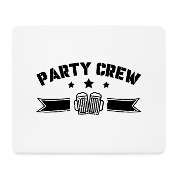 party crew - Mousepad (Querformat) - Weiß - Vorne
