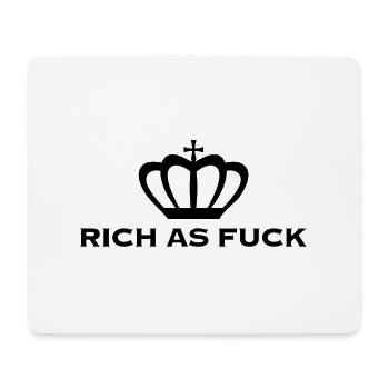 Verdammt reich | Millionär, Trading, Youtuber - Mousepad (Querformat) - Weiß - Vorne