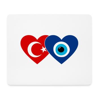 Turquie Nazarpearl Heart - Tapis de souris (format paysage) - blanc - Devant