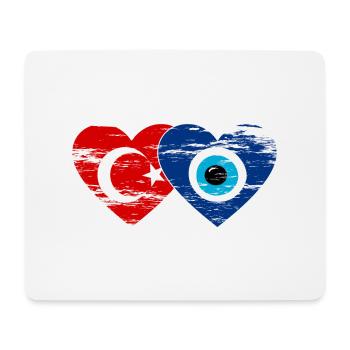 Turkey Nazarperle heart used - Mouse Pad (horizontal) - white - Front