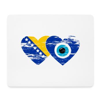 Bosnien Nazarperle Flagge used - Mousepad (Querformat) - Weiß - Vorne