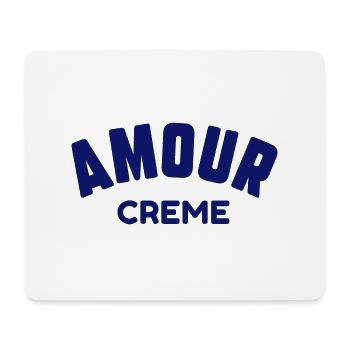 Amour crème - Tapis de souris (format paysage) - blanc - Devant