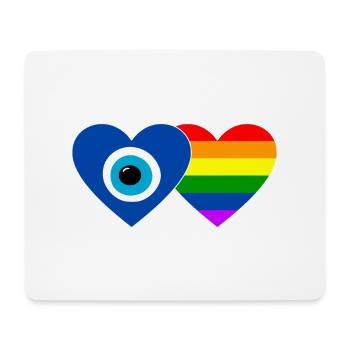 Nazar Bead Rainbow Flag - Mouse Pad (horizontal) - white - Front