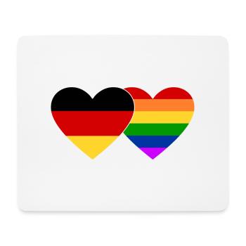 Drapeau arc-en-ciel de l’Allemagne - Tapis de souris (format paysage) - blanc - Devant