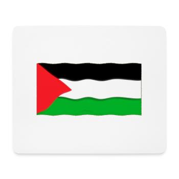 Drapeau Palestine - Tapis de souris (format paysage) - blanc - Devant