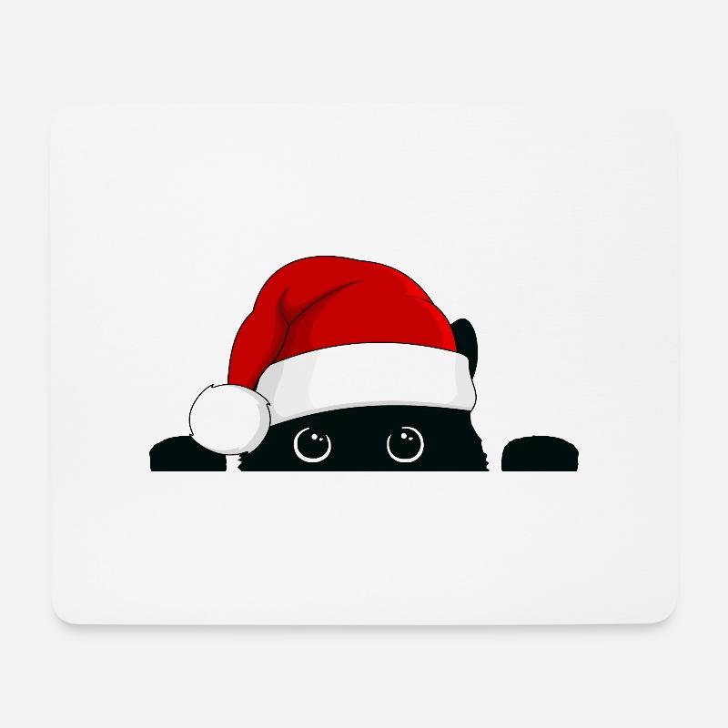 Kiwi the Cat - Xmas - Mousepad (Querformat) - Weiß