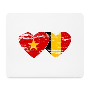 Belgium Vietnam Belgium Flag Heart Used - Mouse Pad (horizontal) - white - Front