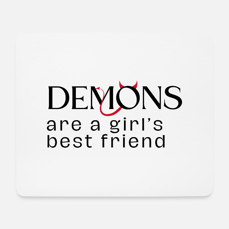 Demons are a girl's best friend - Mousepad (Querformat) - Weiß