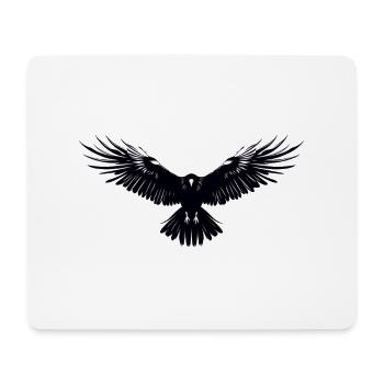 Rabe - Mousepad (Querformat) - Weiß - Vorne