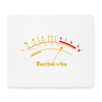 Decibelvibe - Derivate - VU Meter Color - Mousepad (Querformat) - Weiß - Vorne