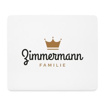 Zimmermann-Familie - Mousepad (Querformat) - Weiß - Vorne