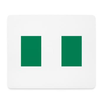 Nigeria flag / Drapeau Nigéria - Tapis de souris (format paysage) - blanc - Devant