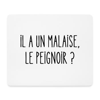 il a un malaise le peignoir - Tapis de souris (format paysage) - blanc - Devant