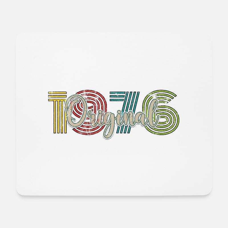 Vintage 1976 - Mousepad (Querformat) - Weiß