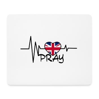 Angleterre Heartbeat drapeau coeur - Tapis de souris (format paysage) - blanc - Devant