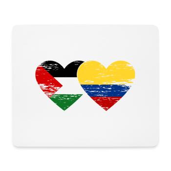 Coeur de drapeau de la Palestine Colombie utilisé - Tapis de souris (format paysage) - blanc - Devant