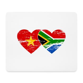 Vietnam Südafrika Flagge Herz used - Mousepad (Querformat) - Weiß - Vorne