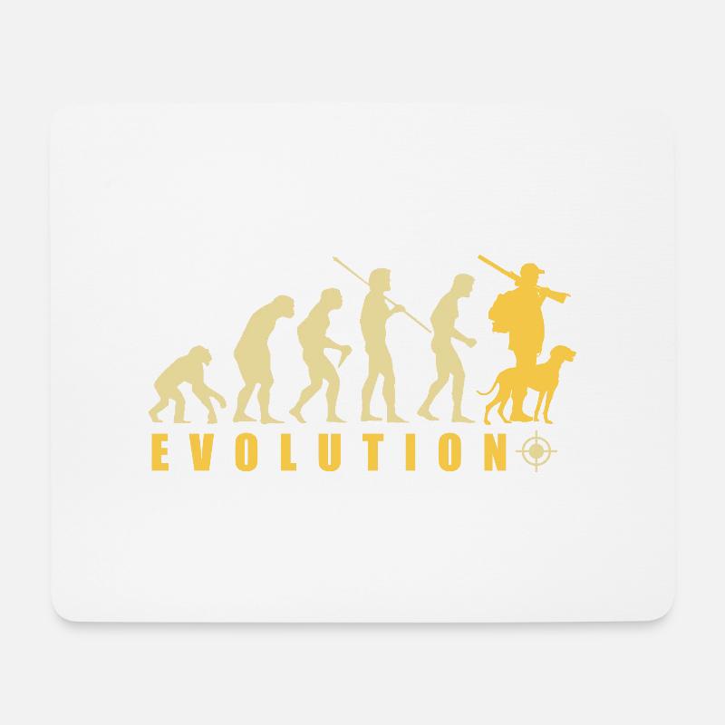 Evolution Hunter Lustiges Jagdgeschenk - Mousepad (Querformat) - Weiß