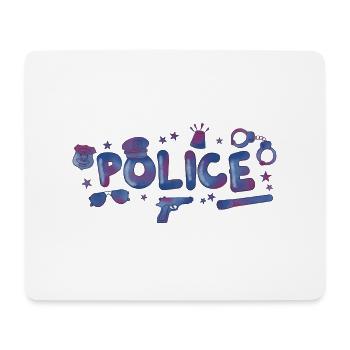 Police - Mousepad (Querformat) - Weiß - Vorne