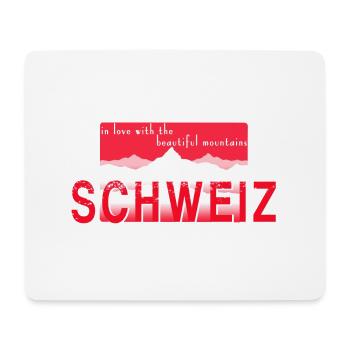 Montagnes de Suisse - Tapis de souris (format paysage) - blanc - Devant