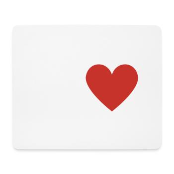 Roter Herz-Buchstabe - Mousepad (Querformat) - Weiß - Vorne