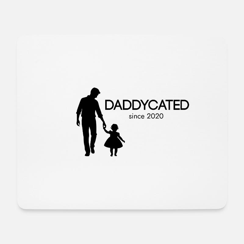 Daddycated since 2020 - father and daughter - Mousepad (Querformat) - Weiß