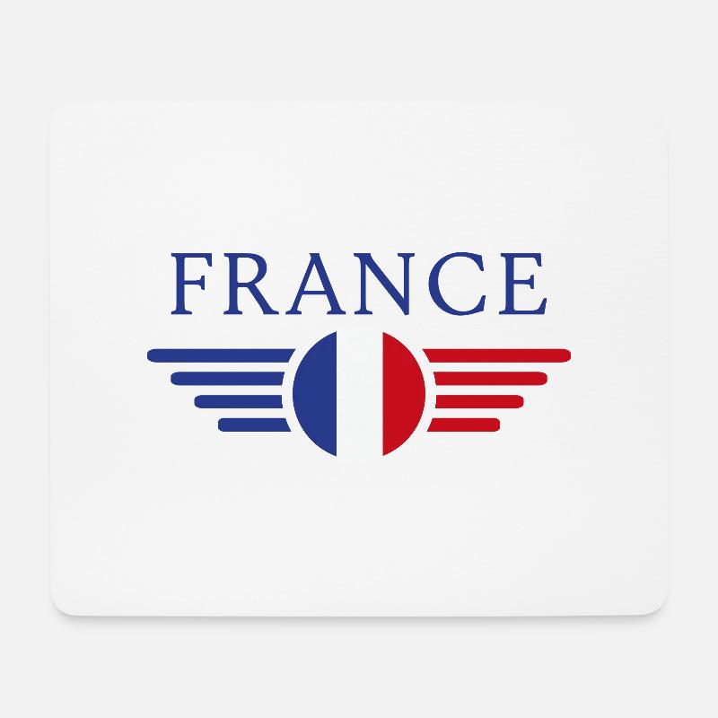 Ich liebe Frankreich Eleganz Stil Design T-Shirt - Mousepad (Querformat) - Weiß