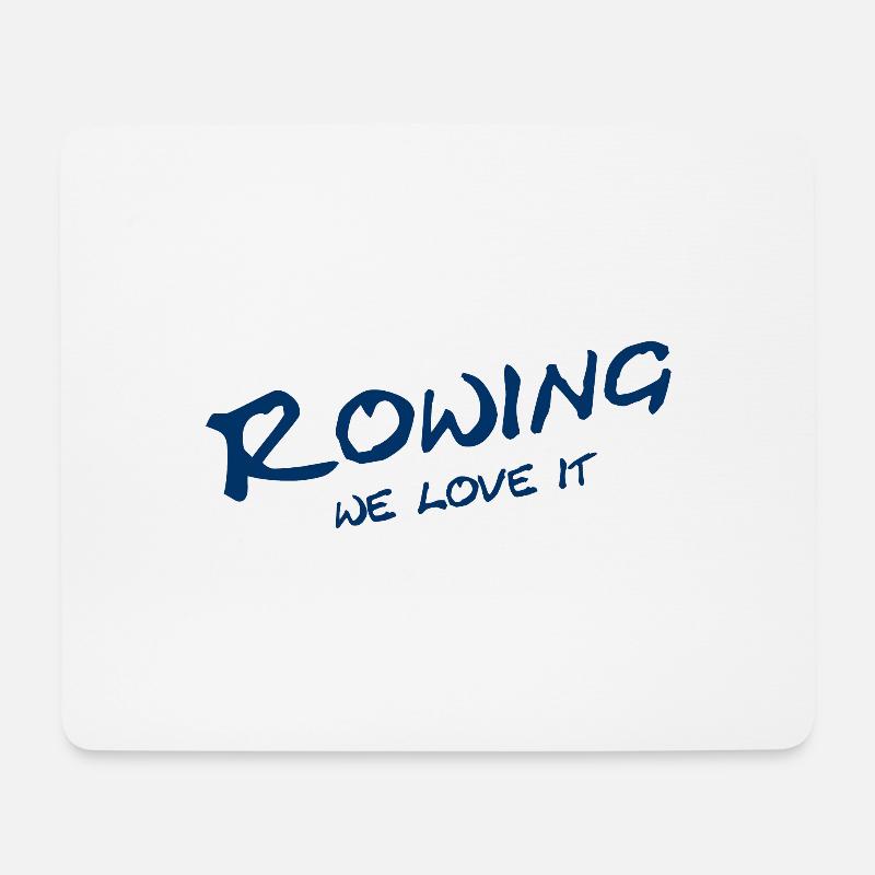 Rowing - We love it - Sport - Aviron Rower Rudern - Mousepad (Querformat) - Weiß