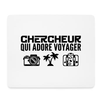 Voyageurs & Chercheurs : Passion & Découverte - Tapis de souris (format paysage) - blanc - Devant