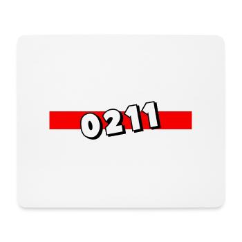 0211 Vorwahl Düsseldorf D NRW Rhein - Mousepad (Querformat) - Weiß - Vorne