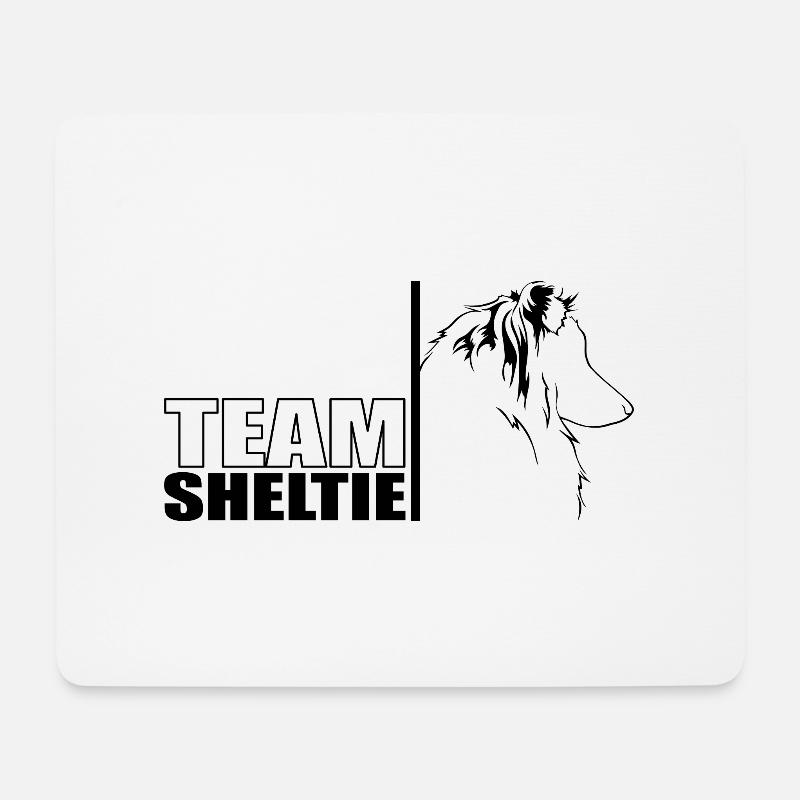 TEAM Sheltie Hunde Hund Shetland Sheepdog Wilsigns - Mousepad (Querformat) - Weiß