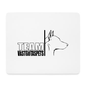 TEAM Västgötaspets Hunde Hund Wilsigns - Mousepad (Querformat) - Weiß - Vorne