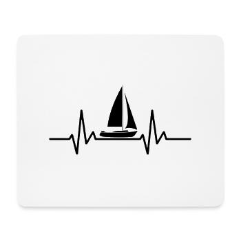 Voile, sports nautiques, vent - Tapis de souris (format paysage) - blanc - Devant