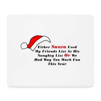 Soit le Père Noël a utilisé ma liste d’amis - Tapis de souris (format paysage) - blanc - Devant
