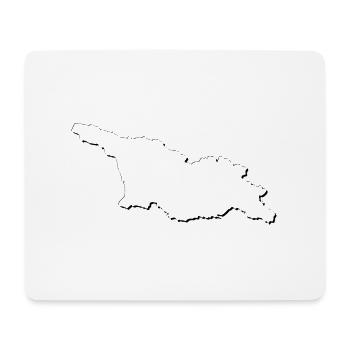 Map of Georgia as an outline - Mouse Pad (horizontal) - white - Front
