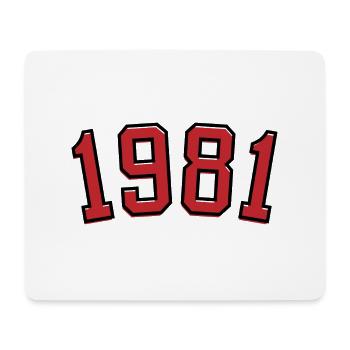 Sport year of birth 1981 - Mouse Pad (horizontal) - white - Front