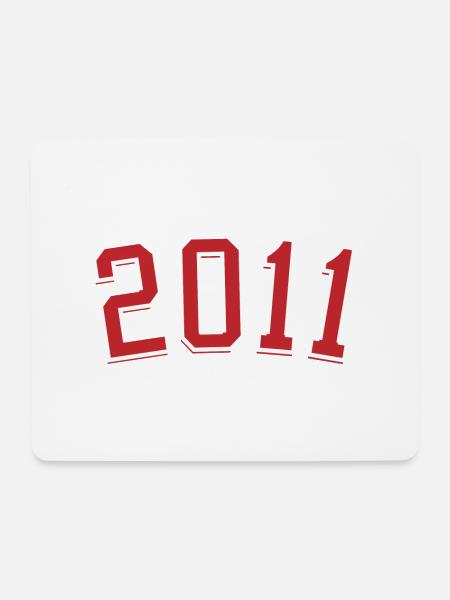 Jahrgang Sport 2011 - Mousepad (Querformat) - Weiß