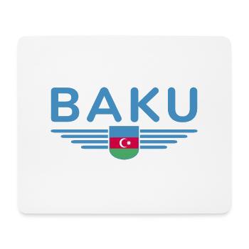 T-Shirt Bakou – Pour les fans de la capitale - Tapis de souris (format paysage) - blanc - Devant