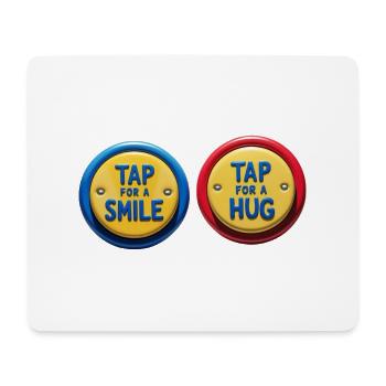 Tap for a smile - Mouse Pad (horizontal) - white - Front