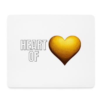 Goldener Schriftzug Herz aus Gold - Mousepad (Querformat) - Weiß - Vorne