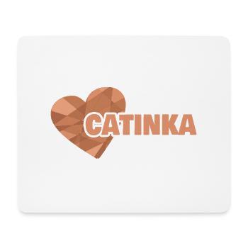 Catinka comme prénom - Tapis de souris (format paysage) - blanc - Devant