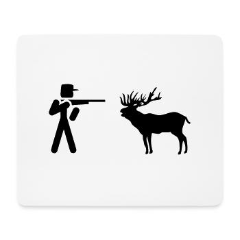 jäger wild - Mousepad (Querformat) - Weiß - Vorne