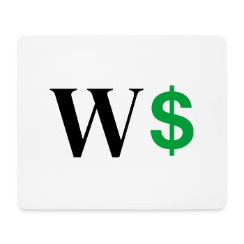Buchstabe w Dollar - Mousepad (Querformat) - Weiß - Vorne